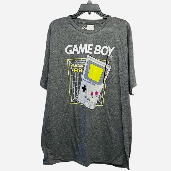 Nintendo Game Boy Retro Grey Graphic T-Shirt - Picture 1 of 4